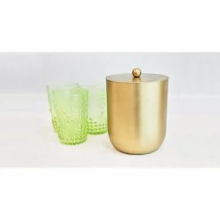 Small Gold Stainless Steel Brass Ice Bucket with Lid For Your Home, Bar, Restaurant, Wedding, Party or Event by Alchemade -Bar Accessories Sales alchemade ice buckets alch 6200 44 1000
