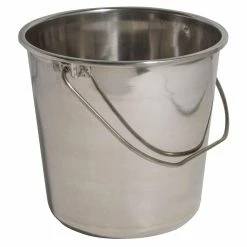 Medium Stainless Steel Bucket Set (3-Pack) by AmeriHome