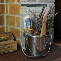 Assorted Stainless Steel Bucket Set (3-Piece) by AmeriHome -Bar Accessories Sales amerihome ice buckets 802023 4f 1000