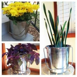 Large Stainless Steel Bucket Set (3-Pack) by AmeriHome -Bar Accessories Sales amerihome ice buckets 808049 31 1000