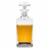 34 oz. 10.5 in. High Andre Square European Mouth Blown Scotch or Whiskey Lead Free Crystal Decanter by Badash Crystal