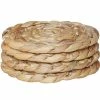 15 in. Beige Natural Decorative Round Woven Handmade Water Hyacinth Placemats (Set of 4) by Vintiquewise