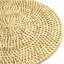 25 in. Beige Natural Decorative Round Woven Handmade Rattan Placemats (Set of 4) by Vintiquewise 13 25 in. Beige Natural Decorative Round Woven Handmade Rattan Placemats (Set of 4) by Vintiquewise -Bar Accessories Sales beige cream vintiquewise coasters qi004239 25 76 1000