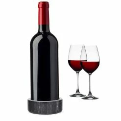 Marble Wine Stand, Black Coasters by Fox Run -Bar Accessories Sales blacks fox run coasters 48757 4f 1000