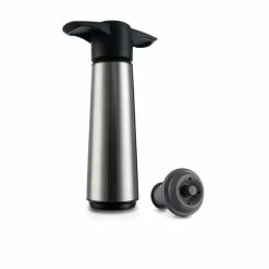 Stainless Steel Wine Saver Pump and Stopper (Set of 2) by VACU VIN