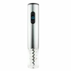 Silver Electric Wine Bottle Opener with Foil Cutter, Vacuum Stopper and Aerator Pourer by Brentwood Appliances -Bar Accessories Sales brentwood appliances wine openers wa 2001s fa 1000