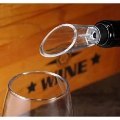 Black Air Pump Wine Bottle Opener with Foil Cutter, Vacuum Stopper, Aerator Pourer by Brentwood -Bar Accessories Sales brentwood wine openers 985115754m 44 1000