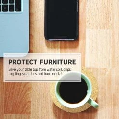 16-Piece Light Wood Round Cork Coasters by Betus -Bar Accessories Sales browns tans betus coasters b coaster cork 16pc 1 1f 1000