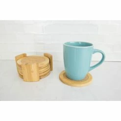 Bamboo Coaster Set by Home Basics -Bar Accessories Sales browns tans home basics coasters cs01065 1f 1000