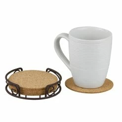 Bronze Coaster Set by Home Basics -Bar Accessories Sales browns tans home basics coasters cs10653 4f 1000