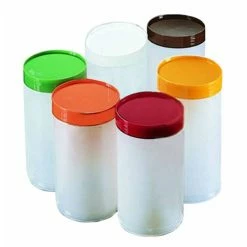 Quart Capacity Backup Units (Container and Lid only) for Stor 'N Pour Units in White with Colored Lids (Case of 12) by Carlisle