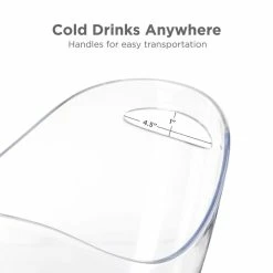 10.25 in. Clear Ice Bucket Holder Chilling Tub for Indoor and Outdoor Use Holds 4-Wine Bottles by True -Bar Accessories Sales cocktail sets 2212 1f 1000