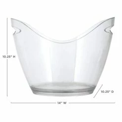 10.25 in. Clear Ice Bucket Holder Chilling Tub for Indoor and Outdoor Use Holds 4-Wine Bottles by True -Bar Accessories Sales cocktail sets 2212 44 1000