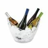 10.25 in. Clear Ice Bucket Holder Chilling Tub for Indoor and Outdoor Use Holds 4-Wine Bottles by True