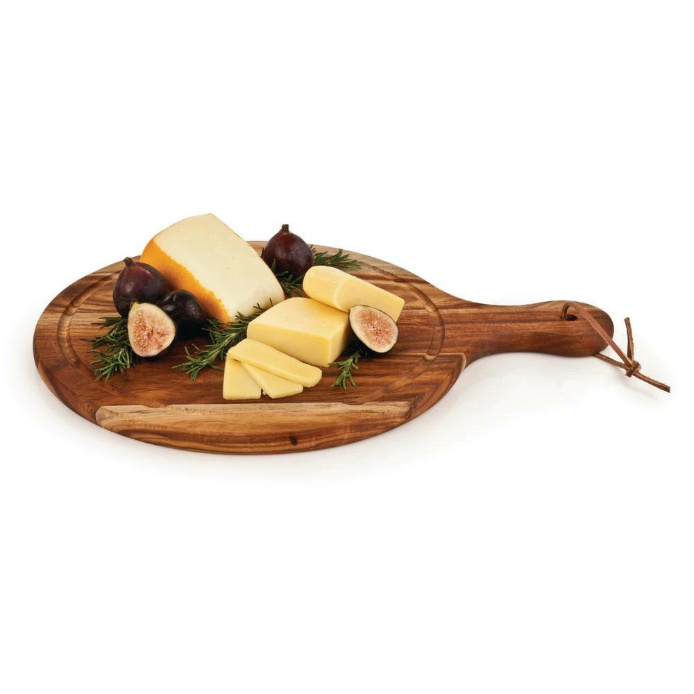 Country Home Acacia Wood Cheese Board Paddle Acacia Wood Charcuterie Board, 15.8 in. x 11.9 in. Gourmet Gift Set by Twine 3 Country Home Acacia Wood Cheese Board Paddle Acacia Wood Charcuterie Board, 15.8 in. x 11.9 in. Gourmet Gift Set by Twine - Image 3