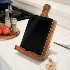 Tablet Stand, Acacia Wood Tablet Holder, Cookbook Stand, Rustic Farmhouse Book Holder and Display, Acacia Wood by Twine 13 Tablet Stand, Acacia Wood Tablet Holder, Cookbook Stand, Rustic Farmhouse Book Holder and Display, Acacia Wood by Twine -Bar Accessories Sales cocktail sets 4692 76 1000