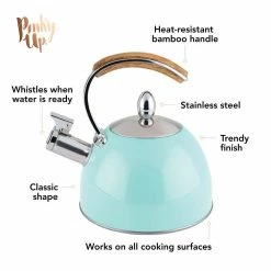 Pinky Up Presley Light Blue 70 oz. Tea Kettle, Stovetop Induction Stainless Steel Whistling Kettle by Pinky Up (Accessories) 6 Pinky Up Presley Light Blue 70 oz. Tea Kettle, Stovetop Induction Stainless Steel Whistling Kettle by Pinky Up (Accessories) -Bar Accessories Sales cocktail sets 5032 4f 1000