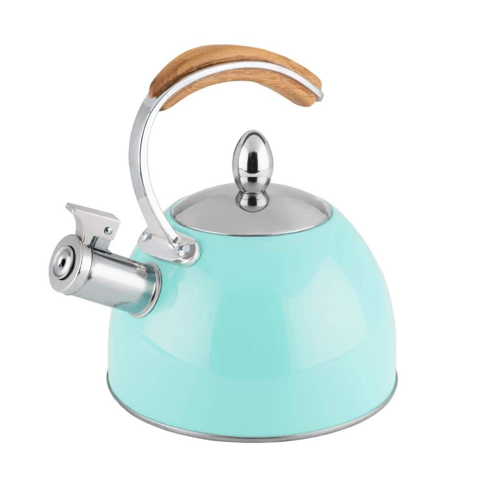 Pinky Up Presley Light Blue 70 oz. Tea Kettle, Stovetop Induction Stainless Steel Whistling Kettle by Pinky Up (Accessories) 1 Pinky Up Presley Light Blue 70 oz. Tea Kettle, Stovetop Induction Stainless Steel Whistling Kettle by Pinky Up (Accessories)