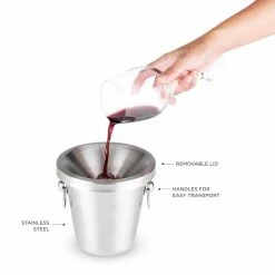 Stainless Steel Spittoon for Wine, Whiskey, Cocktails, Tobacco, Alcohol Spit Cup - Bulk Savor Silver Spitter (Set of 1) by True 5 Stainless Steel Spittoon for Wine, Whiskey, Cocktails, Tobacco, Alcohol Spit Cup - Bulk Savor Silver Spitter (Set of 1) by True -Bar Accessories Sales cocktail sets 5216 bulk 4f 1000