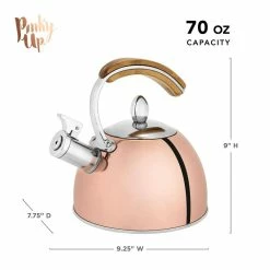 Pinky Up Presley Rose Gold 70 oz. Tea Kettle, Stovetop Induction Stainless Steel Whistling Kettle by Pinky Up (Accessories) 6 Pinky Up Presley Rose Gold 70 oz. Tea Kettle, Stovetop Induction Stainless Steel Whistling Kettle by Pinky Up (Accessories) -Bar Accessories Sales cocktail sets 5480 4f 1000