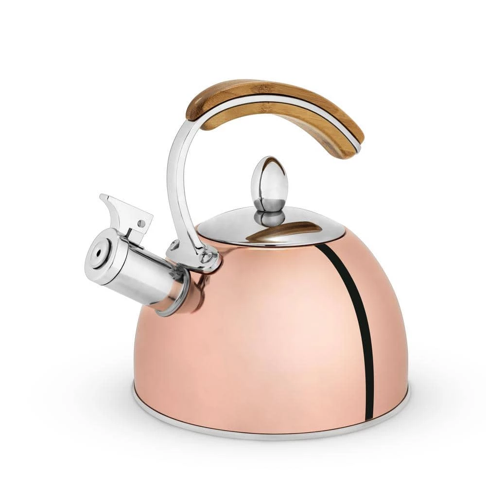 Pinky Up Presley Rose Gold 70 oz. Tea Kettle, Stovetop Induction Stainless Steel Whistling Kettle by Pinky Up (Accessories) 1 Pinky Up Presley Rose Gold 70 oz. Tea Kettle, Stovetop Induction Stainless Steel Whistling Kettle by Pinky Up (Accessories)