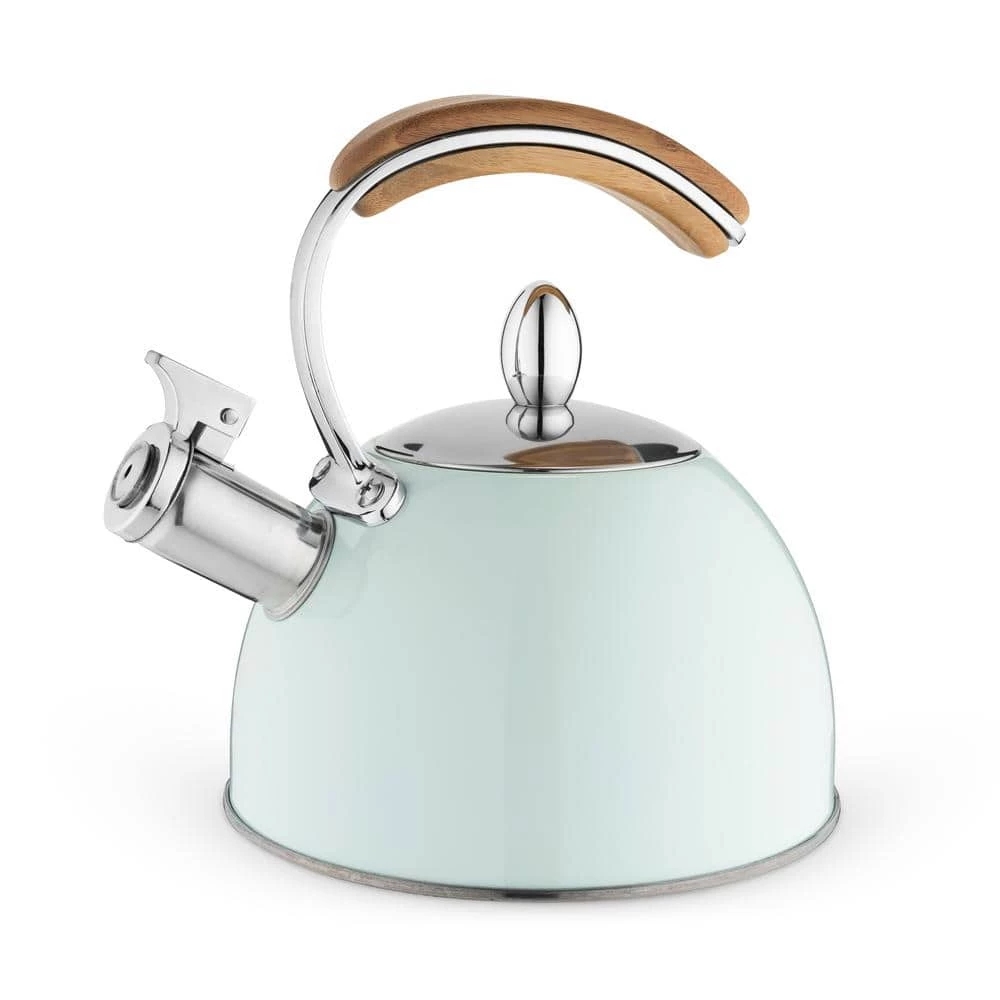 Pinky Up Presley Pistachio 70 oz. Tea Kettle, Stovetop Induction Stainless Steel Whistling Kettle by Pinky Up (Accessories) 1 Pinky Up Presley Pistachio 70 oz. Tea Kettle, Stovetop Induction Stainless Steel Whistling Kettle by Pinky Up (Accessories)