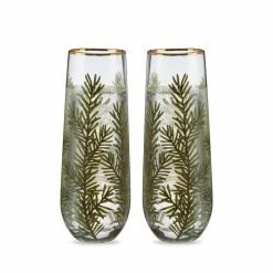 Woodland Stemless Champagne Flute Set by Twine
