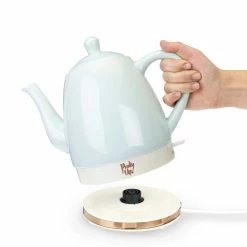 Pinky Up Noelle 1.5 L Ceramic Electric Tea Kettle, Mint, Rose Gold, Gooseneck Spout, Cordless Design by Pinky Up (Accessories) -Bar Accessories Sales cocktail sets 8312 44 1000