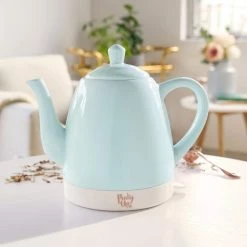 Pinky Up Noelle 1.5 L Ceramic Electric Tea Kettle, Mint, Rose Gold, Gooseneck Spout, Cordless Design by Pinky Up (Accessories) -Bar Accessories Sales cocktail sets 8312 fa 1000