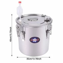 Alcohol Still 10 Gal. Stainless Steel Water Copper Alcohol Distiller Home Brewing Kit with Thumper Keg for DIY Wine by SEEUTEK -Bar Accessories Sales cocktail sets bz 1005 76 1000