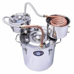 Alcohol Still 8 Gal. Stainless Steel Water Alcohol Distiller Home Brewing Kit with Thumper Keg for DIY Wine by SEEUTEK