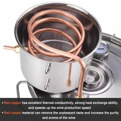 Alcohol Still 8 Gal. Stainless Steel Water Alcohol Distiller Home Brewing Kit Build-in Thermometer for DIY Wine by SEEUTEK -Bar Accessories Sales cocktail sets bz 1208 44 1000