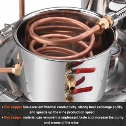 Alcohol Still 5 Gal. Stainless Steel Water Alcohol Distiller Home Brewing Kit with Thumper Keg for DIY Wine by SEEUTEK 11 Alcohol Still 5 Gal. Stainless Steel Water Alcohol Distiller Home Brewing Kit with Thumper Keg for DIY Wine by SEEUTEK -Bar Accessories Sales cocktail sets bz 998 44 1000