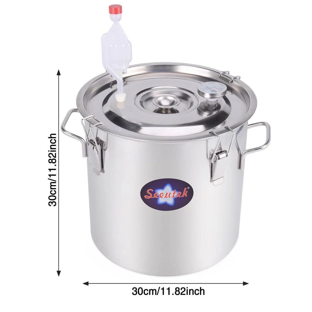 Alcohol Still 5 Gal. Stainless Steel Water Alcohol Distiller Home Brewing Kit with Thumper Keg for DIY Wine by SEEUTEK 7 Alcohol Still 5 Gal. Stainless Steel Water Alcohol Distiller Home Brewing Kit with Thumper Keg for DIY Wine by SEEUTEK - Image 7