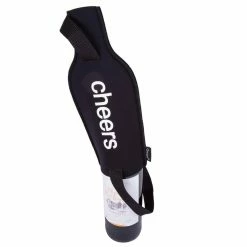 Neoprene Black Single Wine Carrier Bag Champagne Bottle Protective Travel, Gift Bag by Creative Home -Bar Accessories Sales creative home wine totes 90070 4f 1000
