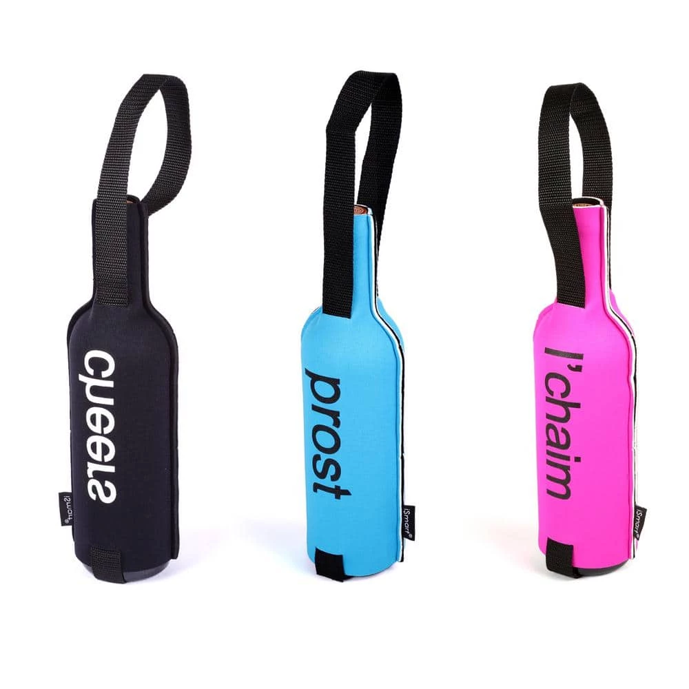 Neoprene Black Single Wine Carrier Bag (Set of 3) by Creative Home 1 Neoprene Black Single Wine Carrier Bag (Set of 3) by Creative Home