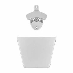 Satin Nickel Bottle Opener and Cap Catcher by Everbilt