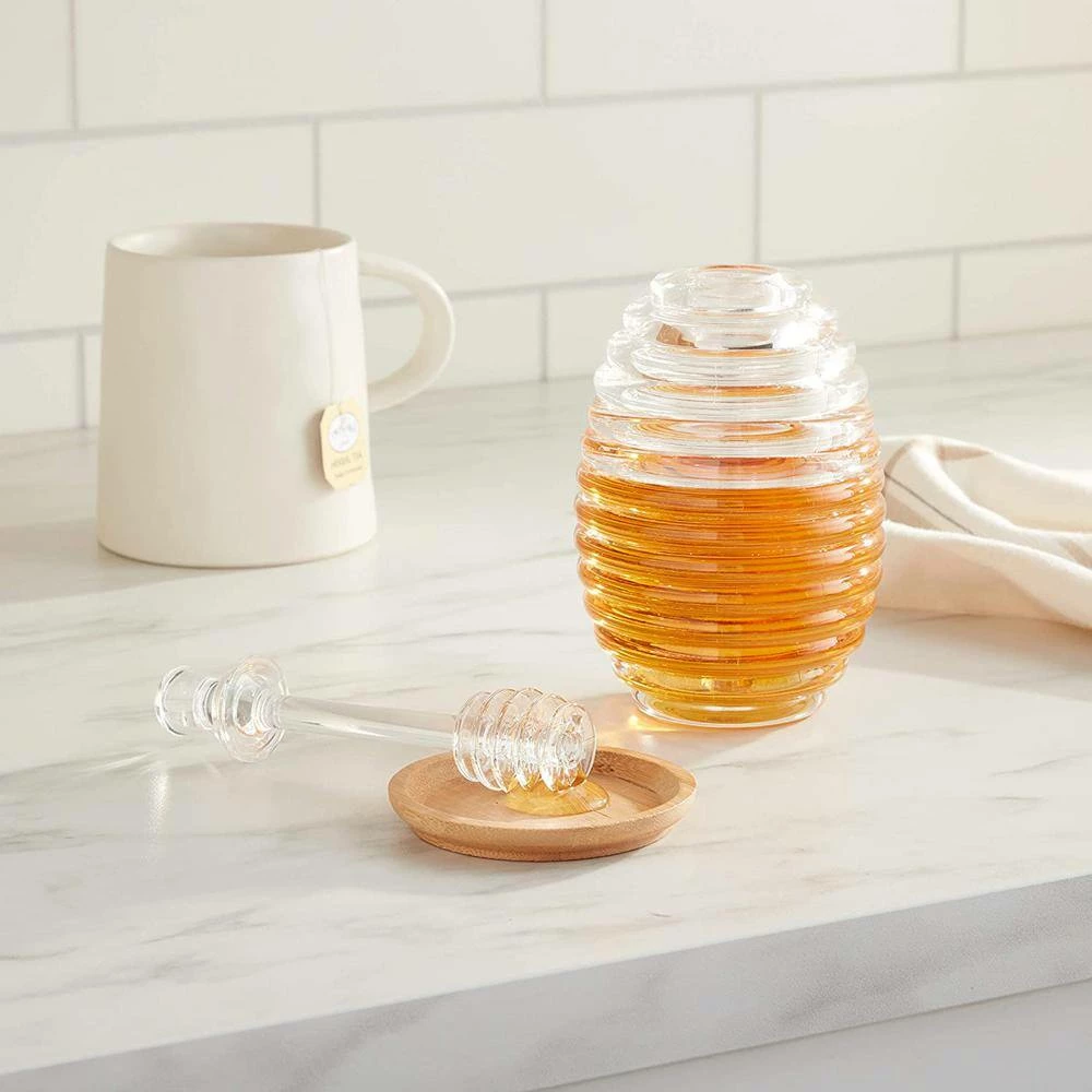 Clear Bar/Beverage Accessory Honey Jar and Dipper Set by Fox Run 2 Clear Bar/Beverage Accessory Honey Jar and Dipper Set by Fox Run - Image 2