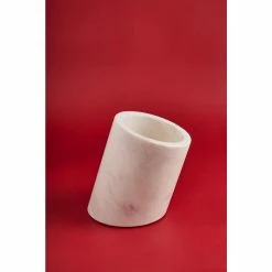 Slovenia 1-Bottle White Marble Wine Chiller by GAURI KOHLI -Bar Accessories Sales gauri kohli wine chillers gk51054 c3 1000