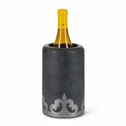 Gray-Washed Metal-Inlay Wine Chiller by GG COLLECTION -Bar Accessories Sales gg collection wine chillers 95303 4f 1000
