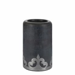 Gray-Washed Metal-Inlay Wine Chiller by GG COLLECTION