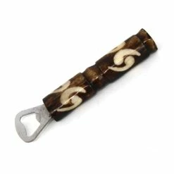 Mixed Design, African Batik Bone Bottle Opener (Set of 3) by Global Crafts -Bar Accessories Sales global crafts cocktail sets knb020 gwh 4f 1000