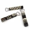 Mixed Design, African Batik Bone Bottle Opener (Set of 3) by Global Crafts