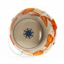 11 in. 3 Gal. Lobster Decorative Steel Pail with Handle by Golden Rabbit -Bar Accessories Sales golden rabbit ice buckets ls13 4f 1000