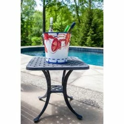 6.5 in. 2 qt. Lobster Decorative Steel Pail with Handle by Golden Rabbit -Bar Accessories Sales golden rabbit ice buckets ls14 31 1000