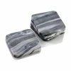 Square Grey Marble Coasters (4-Pieces) by Mascot Hardware