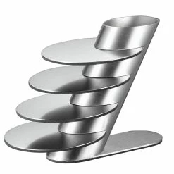 Remy Stainless Steel Round Coaster Set with Holder (2-Pack) by Visol