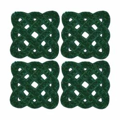 Nicholas Evergreen Polyester Coasters 4-Piece Set by Unbranded