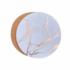 Marble Cork 4 in. x 4 in. Round Greens Golds Coaster (Set of 8) by Dainty Home 6 Marble Cork 4 in. x 4 in. Round Greens Golds Coaster (Set of 8) by Dainty Home -Bar Accessories Sales greens dainty home coasters 8mc4rgo 4f 1000