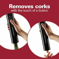 Black Modern Cordless Elecrtric Wine Opener by Hamilton Beach -Bar Accessories Sales hamilton beach wine openers 76610 4f 1000